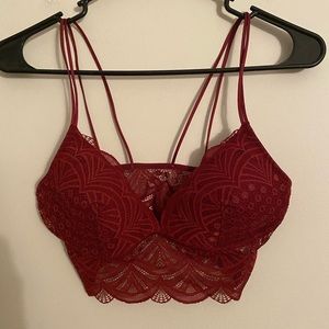 Auden Burgundy/Dark Red  bralette Size S
